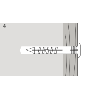 Užfiksuotas medsraigtis kaištyje